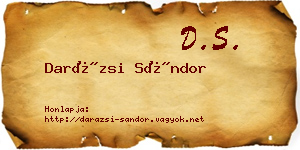 Darázsi Sándor névjegykártya
